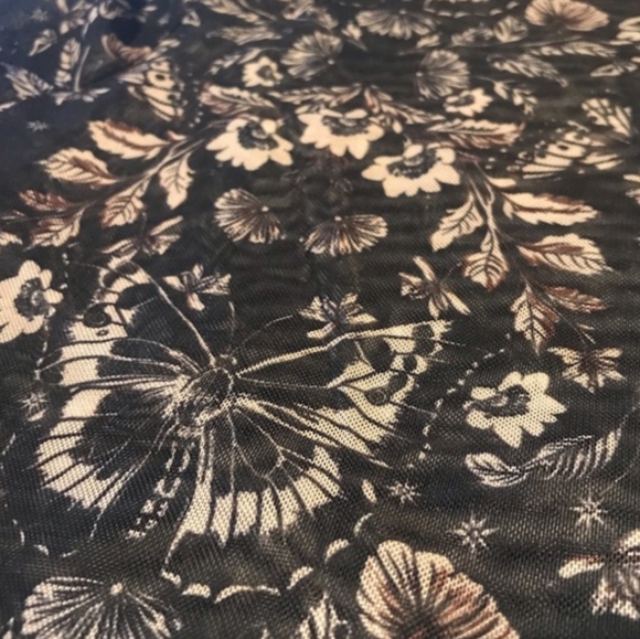 Anthropologie Mesh Turtleneck Top in Black XS - Picture 5 of 6